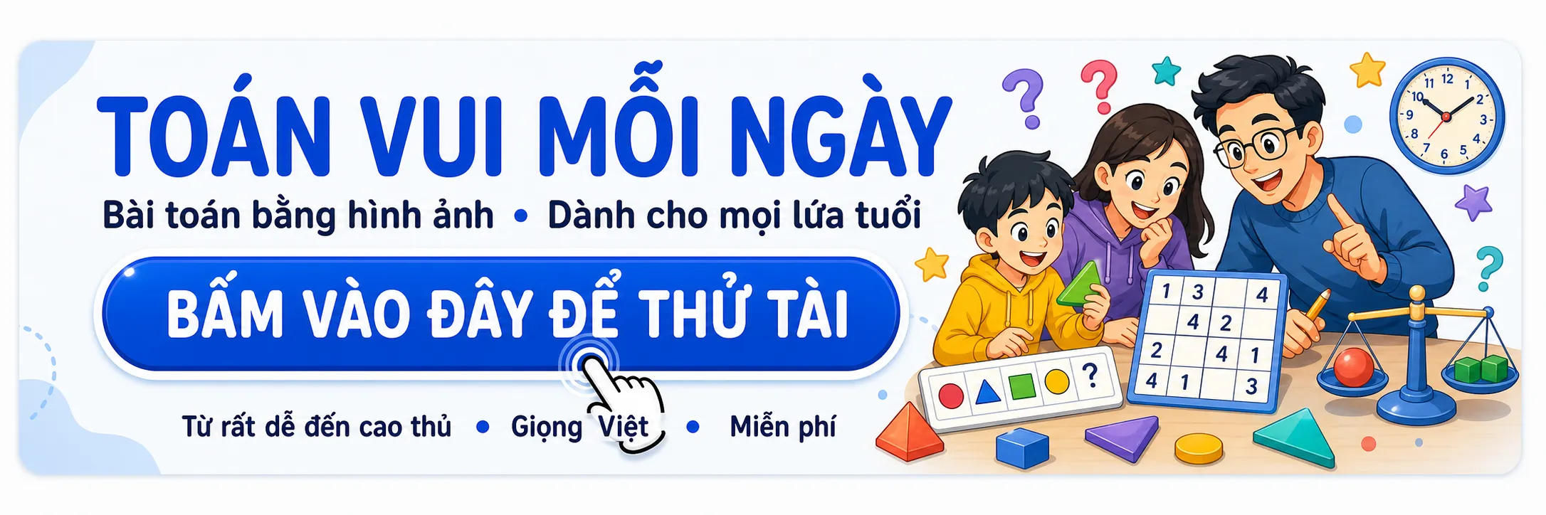 Toán Vui Mỗi Ngày bằng hình ảnh dành cho mọi lứa tuổi