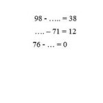 4 bài toán điền vào chỗ trống lớp 1
