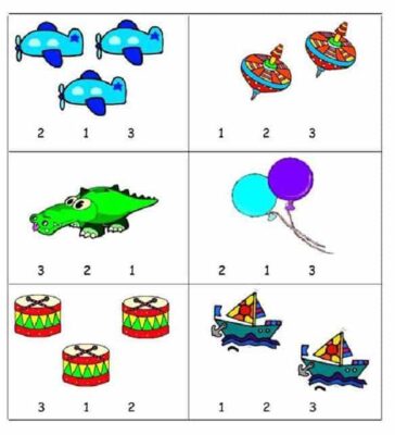 Bài tập chọn số phù hợp với hình vẽ