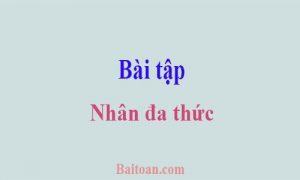 Bài tập nhân đa thức - Toán lớp 8