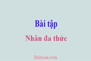 Bài tập nhân đa thức - Toán lớp 8