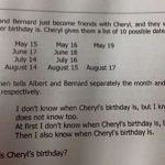 Bài toán tìm sinh nhật của Cheryl