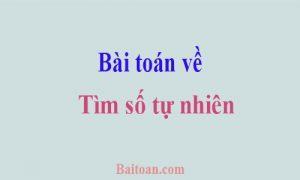 Bài toán về tìm số tự nhiên