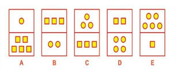 Chọn hình khác nhất trong các hình A, B, C, D, E