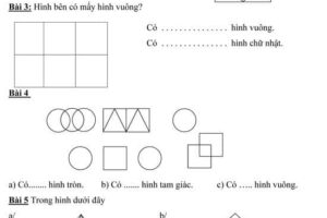 23 bài toán đếm hình dành cho học sinh lớp 1