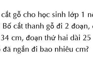 Bài toán cắt gỗ cho học sinh lớp 1