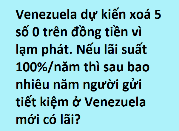 Bài toán lạm phát tiền Venezuela