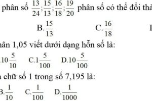 Bài toán phân số, hỗn số, số thập phân - Toán lớp 5