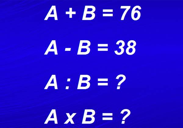 Bài toán tìm A và B dành cho học sinh cấp 2