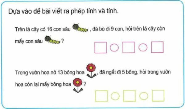 Vài bài toán phép cộng trừ trong phạm vi 20 - Toán lớp 1