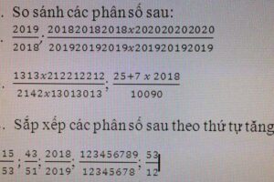 Giải bài toán so sánh, sắp xếp thứ tự các phân số