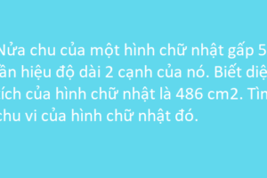 Bài toán tìm chu vi hình chữ nhật - Toán tuổi thơ TP Hải Phòng