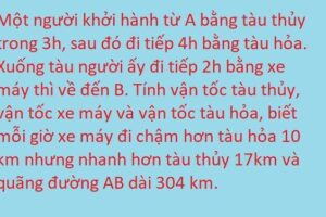 Bài toán tính vận tốc xe máy, tàu thủy, tàu hỏa - Toán tiểu học