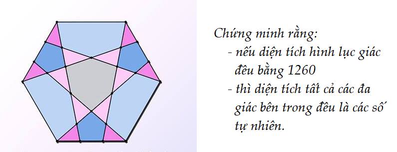 Bài toán vui về diện tích hình lục giác