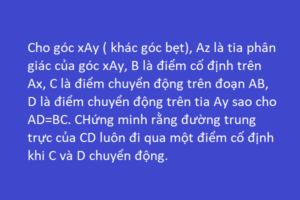 Chứng minh đường trung trực luôn đi qua 1 điểm cố định