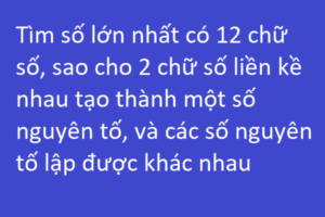 Một bài toán khó về số nguyên tố