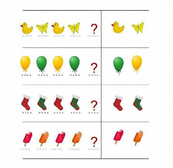 Vài bài toán nhận biết hình dạng, màu sắc cho trẻ 5 tuổi-2
