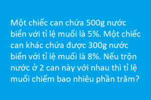 Bài toán tỉ lệ phần trăm - Toán cấp 1