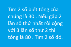 Bài toán tìm 2 số khi biết tổng - Toán lớp 4