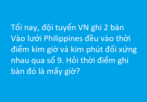 Tính thời điểm ghi bàn của đội tuyển Việt Nam AFF cup 2018