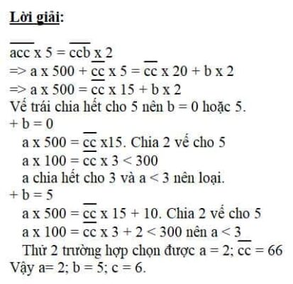 Bài toán tìm các chữ số a, b, c hay và khó