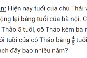 Giải bài toán tìm tuổi lớp 4 bằng sơ đồ đoạn thẳng