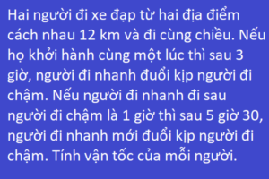 Giải bài toán tìm vận tốc của học sinh lớp 5