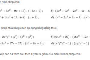 Một số bài tập chia đa thức cho đa thức - Toán lớp 8