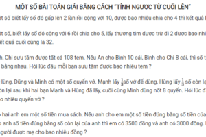 Một số bài Toán lớp 5 giải bằng cách tính ngược từ cuối lên