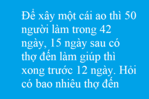 Bài toán đào ao - Toán nâng cao lớp 5