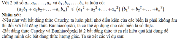 Sử dụng BĐT Bunhiacốpxki để chứng minh BĐT lượng giác