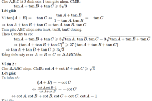 Sử dụng BĐT Cauchy để chứng minh BĐT lượng giác