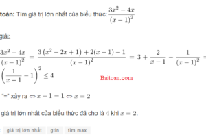 Giải bài toán tìm giá trị lớn nhất lớp 8