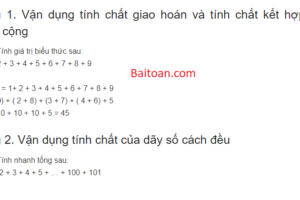 Cách làm một số dạng toán tính nhanh tiểu học