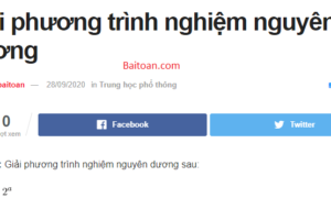 Giải phương trình nghiệm nguyên dương