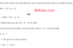 Tìm giá trị để biểu thức có giá trị lớn nhất