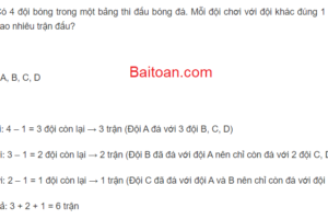 Bài toán tính số trận đấu - Toán nâng cao lớp 2