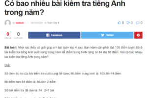 Có bao nhiêu bài kiểm tra tiếng Anh trong năm?