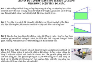 20 bài toán thực tế chọn lọc lớp 8