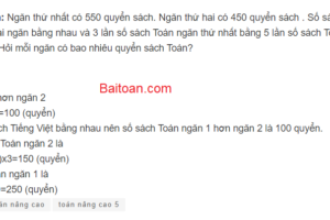 Hỏi mỗi ngăn có bao nhiêu quyển sách Toán?